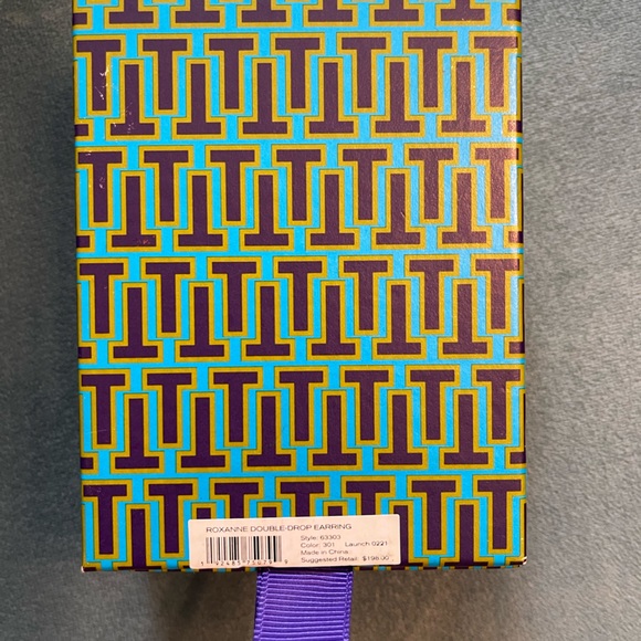 Tory Burch Roxanne Double Drop Clip On Earrings - Picture 3 of 5